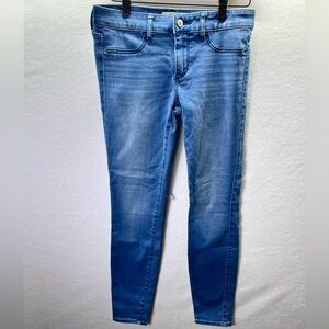 Abercrombie & Fitch Blue Denim Jegging Jeans Womens 2R Stretch Cute Skinny 2138